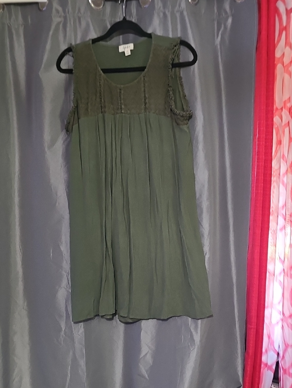 Olive Green Sleeveless Boho Tunic Top by Style &Co